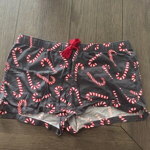 Old Navy Gray Candy Cane Pajama Shorts L / E32